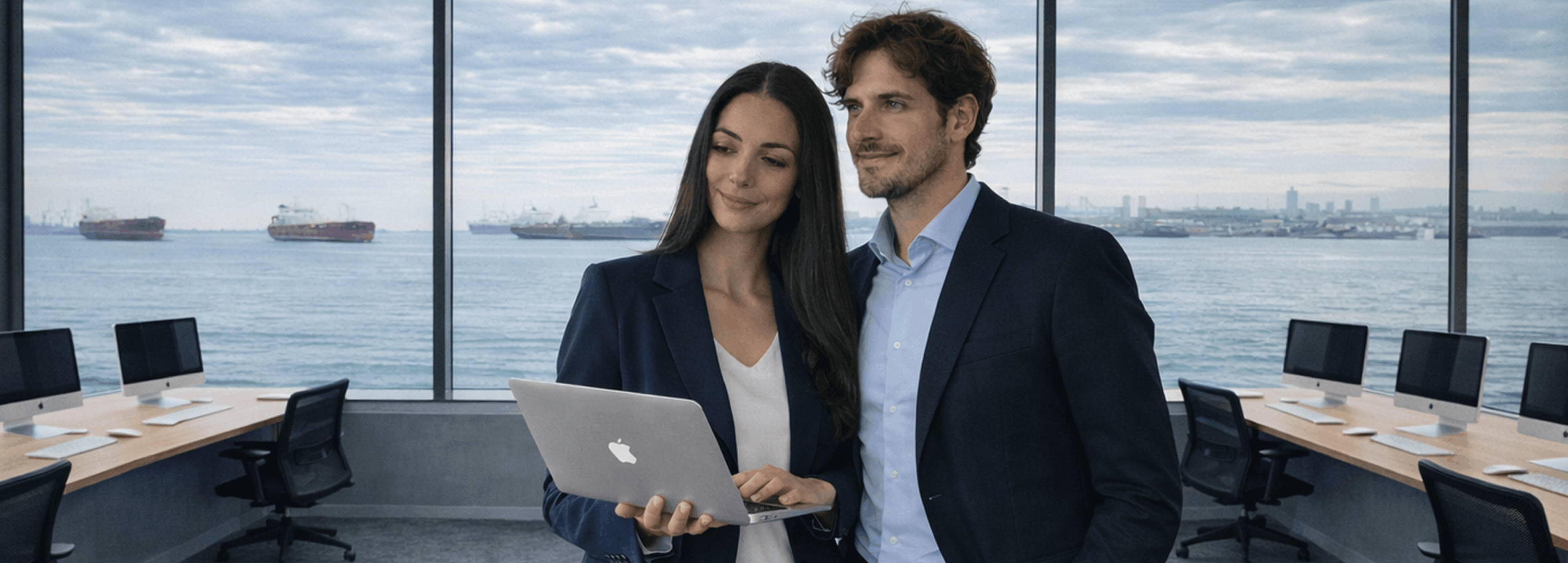 Maritime professionals at work